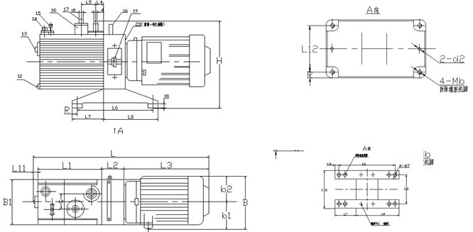 2XZ����Ƭʽ��ձõİ��b�ߴ�D